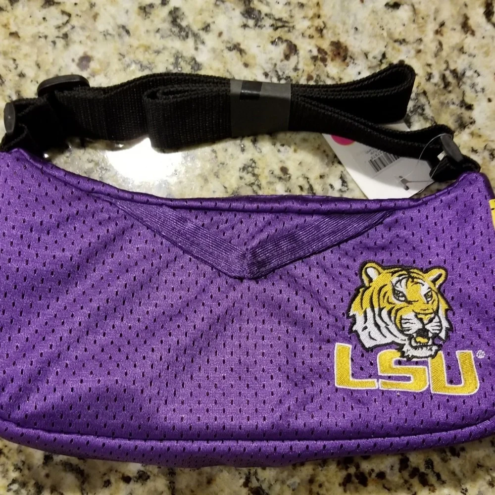 LSU Tigers Jersey Purse with Strap Purple/Yellow New with Tags NCAA College New